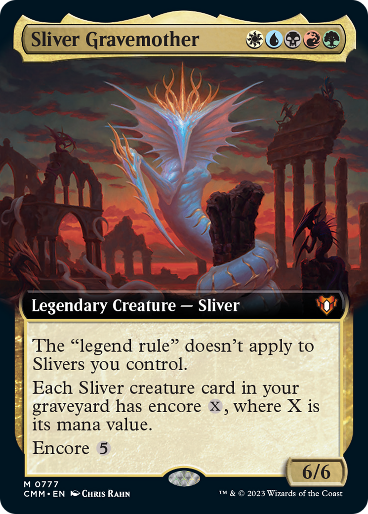 Sliver Gravemother (Extended Art) [Commander Masters] | Chromatic Games