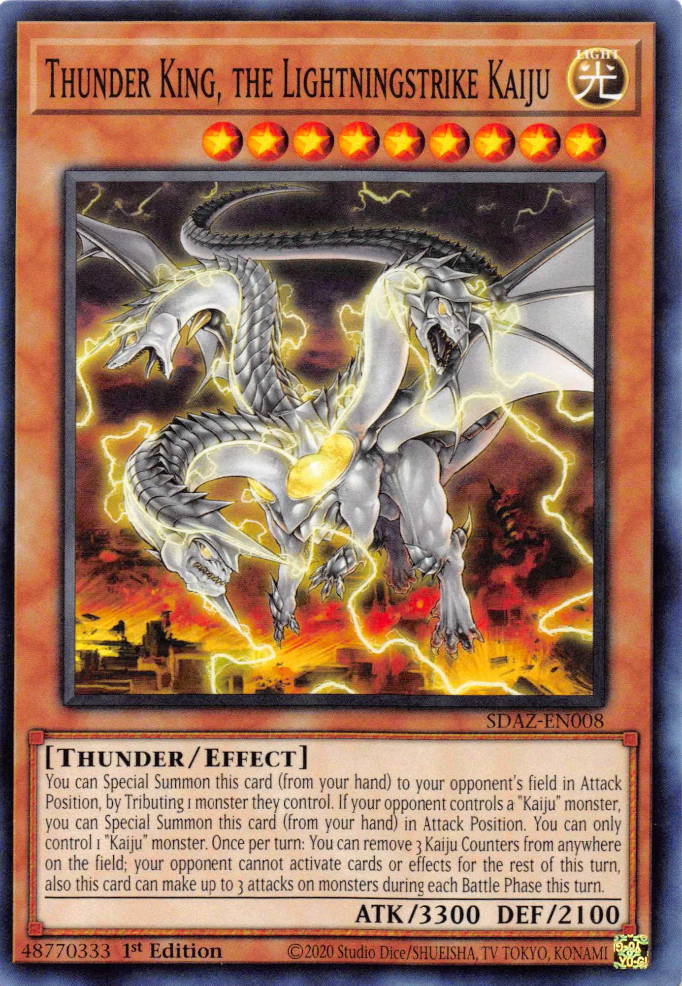 Thunder King, the Lightningstrike Kaiju [SDAZ-EN008] Common | Chromatic Games