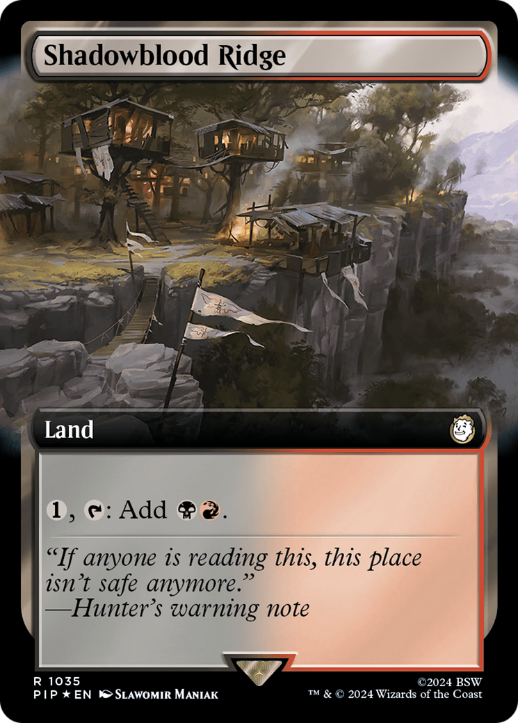 Shadowblood Ridge (Extended Art) (Surge Foil) [Fallout] | Chromatic Games