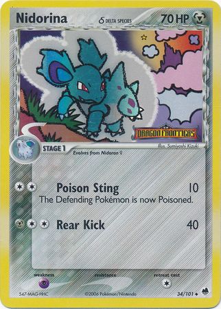 Nidorina (34/101) (Delta Species) (Stamped) [EX: Dragon Frontiers] | Chromatic Games