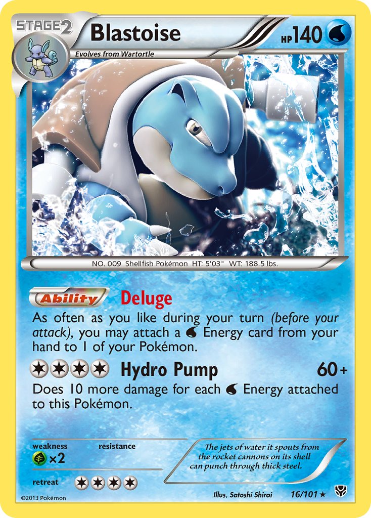 Blastoise (16/101) (Cosmos Holo) (Blister Exclusive) [Black & White: Plasma Blast] | Chromatic Games