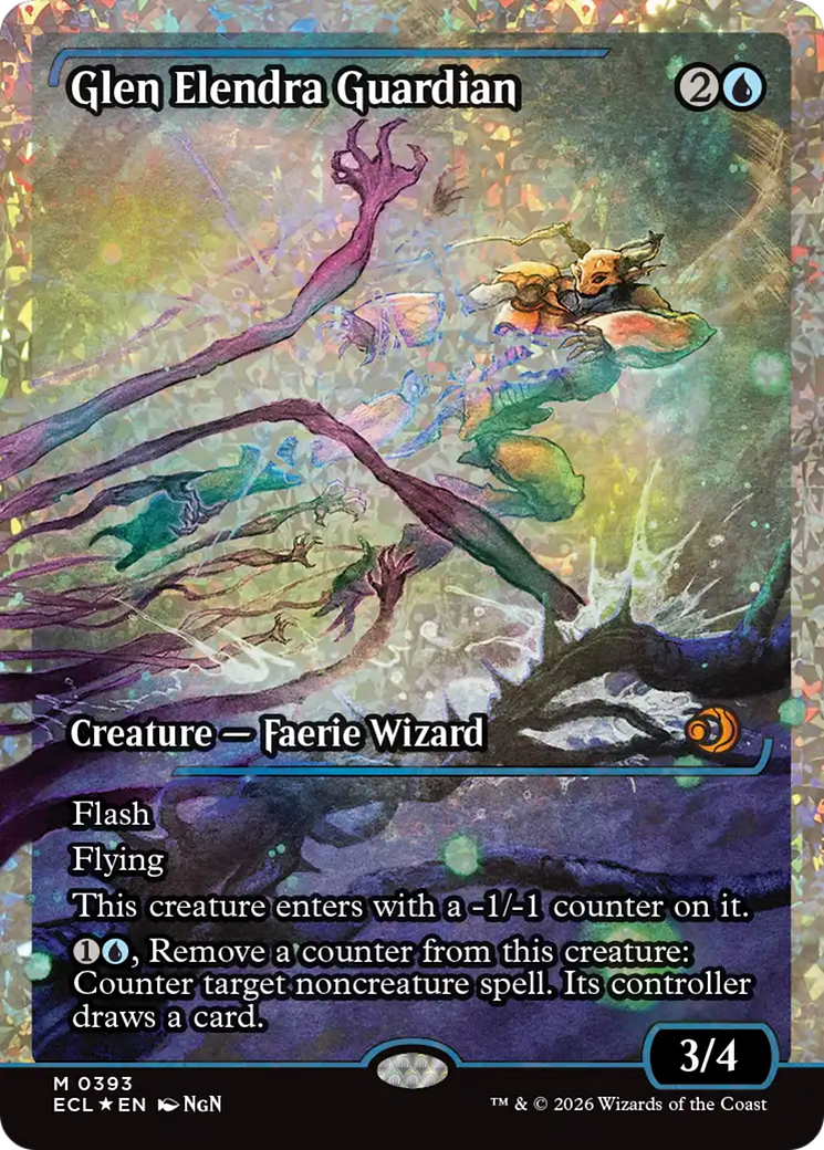 Glen Elendra Guardian (0393) (Showcase) (Fracture Foil) [Lorwyn Eclipsed] | Chromatic Games