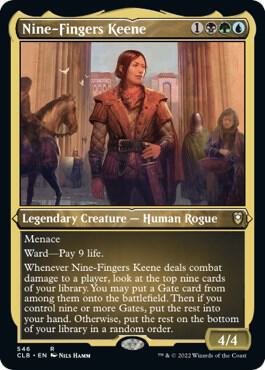 Nine Fingers Keene Foil Etched 546 (Commander Legends: Battle for Baldur's Gate)  - Foil | Chromatic Games