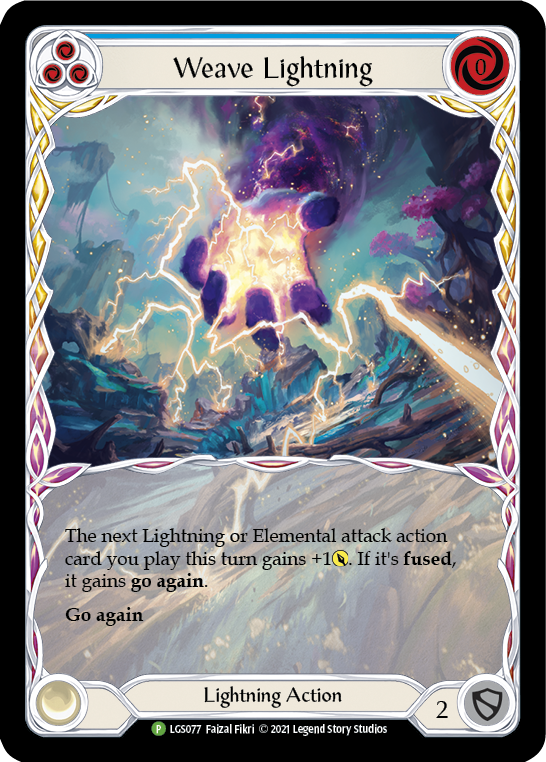 Weave Lightning (Blue) [LGS077] (Promo)  Rainbow Foil | Chromatic Games