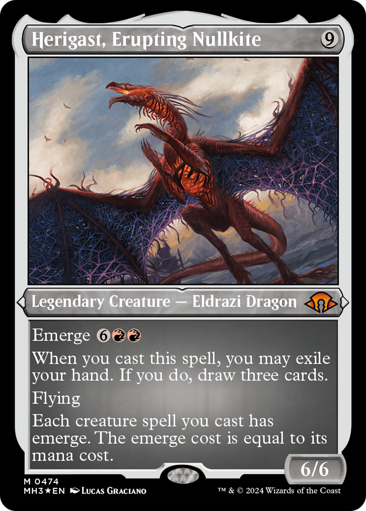 Herigast, Erupting Nullkite (Foil Etched) [Modern Horizons 3] | Chromatic Games