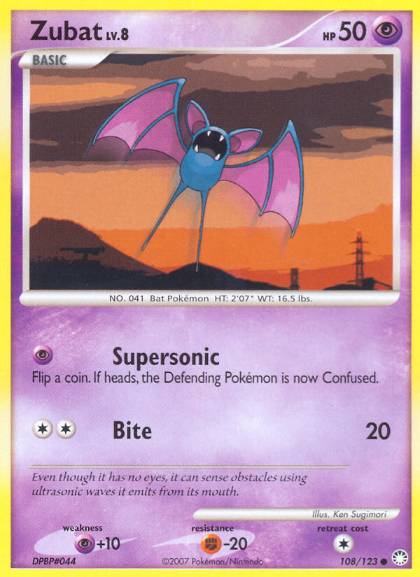 Zubat (108/123) [Diamond & Pearl: Mysterious Treasures] | Chromatic Games