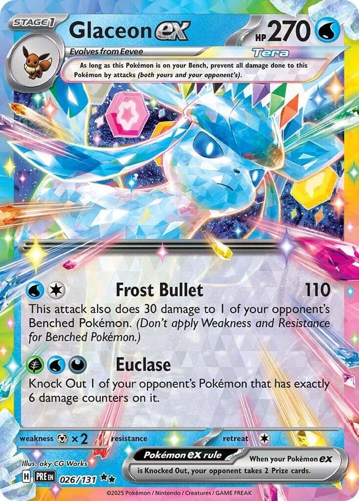 Glaceon ex (026/131) [Scarlet & Violet: Prismatic Evolutions] | Chromatic Games