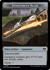 Servo // Stoneforged Blade Double-Sided Token [Commander Masters Tokens] | Chromatic Games
