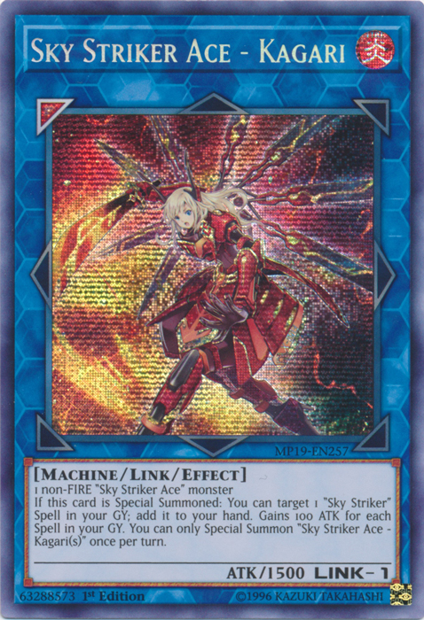 Sky Striker Ace - Kagari [MP19-EN257] Prismatic Secret Rare | Chromatic Games