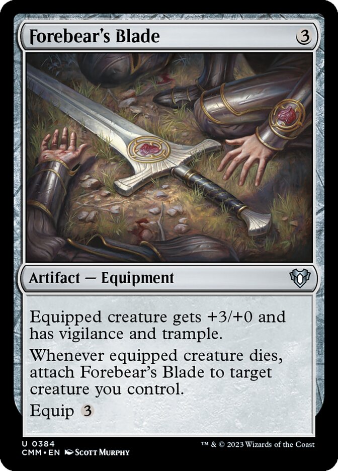 Forebear's Blade 384/451 (Commander Masters)  - Foil | Chromatic Games