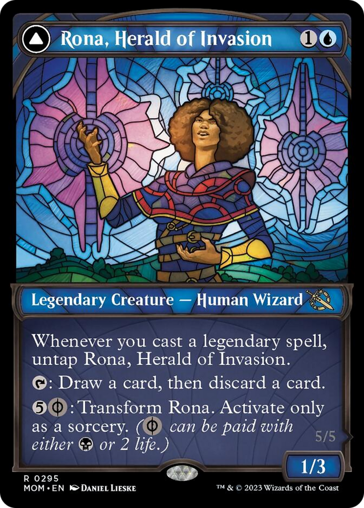 Rona, Herald of Invasion // Rona, Tolarian Obliterator (Showcase Planar Booster Fun) [March of the Machine] | Chromatic Games