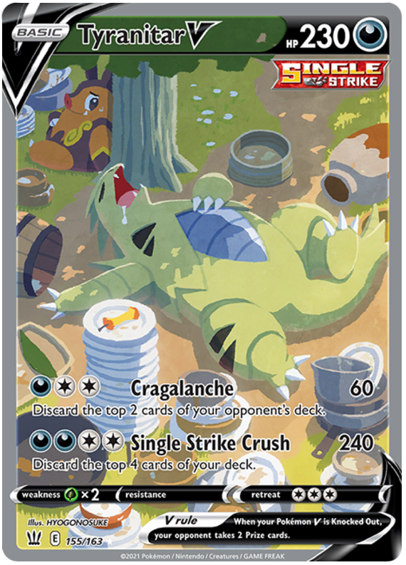 Tyranitar V (155/163) [Sword & Shield: Battle Styles] | Chromatic Games