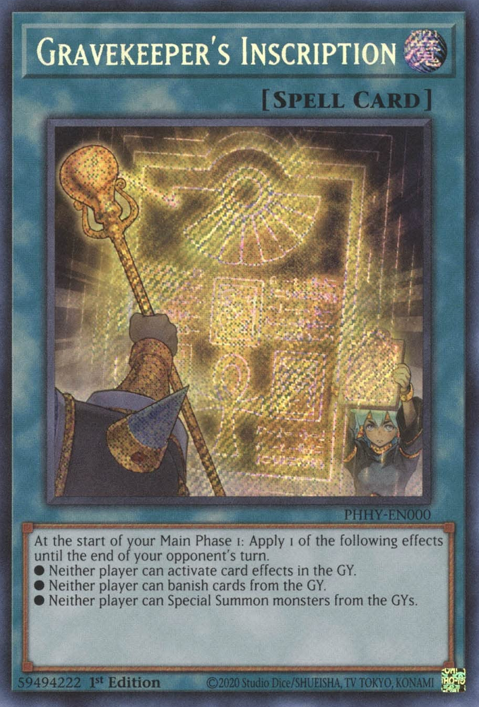 Gravekeeper's Inscription [PHHY-EN000] Secret Rare | Chromatic Games