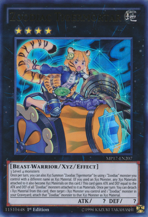 Zoodiac Tigermortar [MP17-EN207] Ultra Rare | Chromatic Games