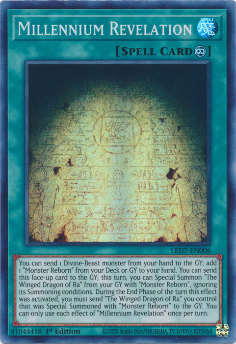 Millennium Revelation [LED7-EN006] Super Rare | Chromatic Games