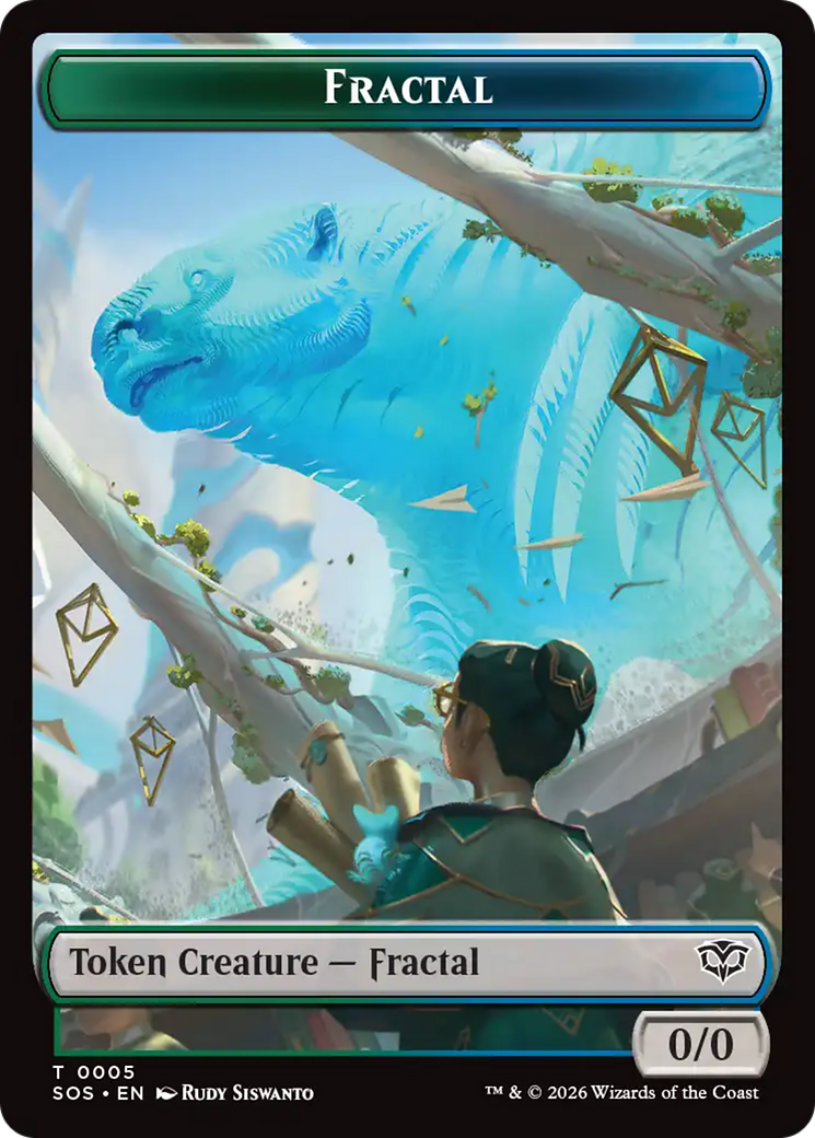 Boar // Fractal (0005) Double-Sided Token [Secrets of Strixhaven Commander Tokens] | Chromatic Games