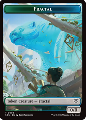 Boar // Fractal (0005) Double-Sided Token [Secrets of Strixhaven Commander Tokens] | Chromatic Games