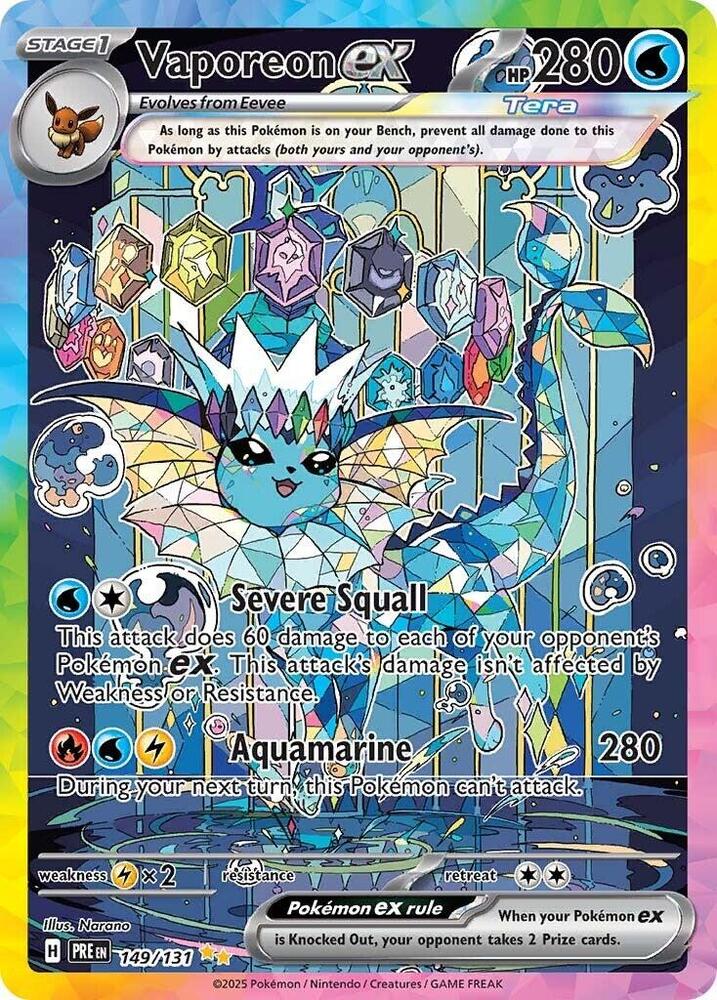 Vaporeon ex (149/131) [Scarlet & Violet: Prismatic Evolutions] | Chromatic Games