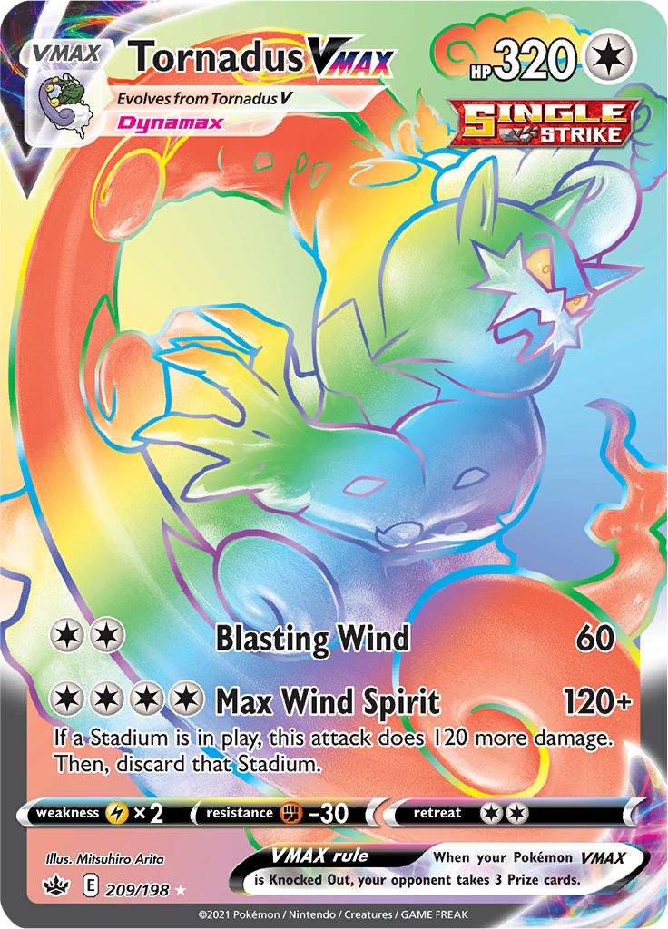 Tornadus VMAX (209/198) [Sword & Shield: Chilling Reign] | Chromatic Games