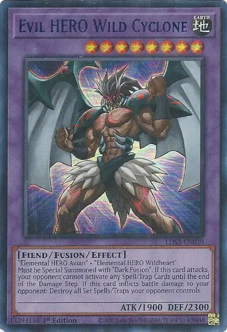 Evil HERO Wild Cyclone (Blue) [LDS3-EN030] Ultra Rare | Chromatic Games