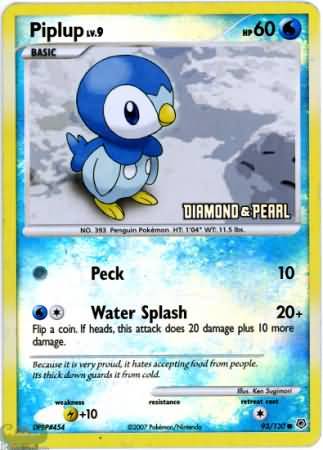 Piplup (93/130) [Burger King Promos: 2008 Collection] | Chromatic Games