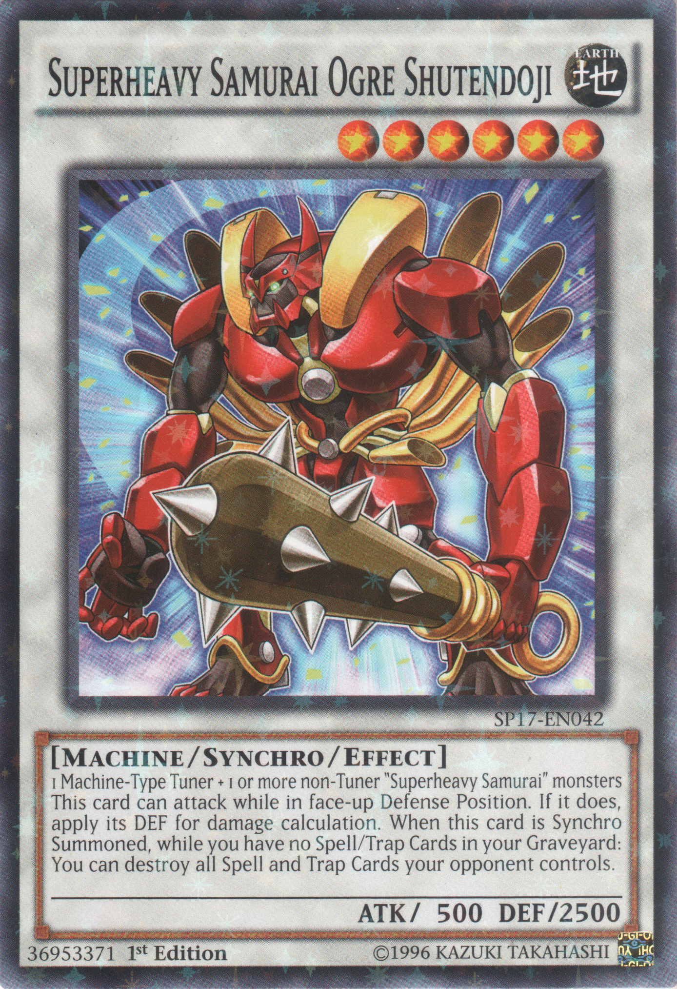 Superheavy Samurai Ogre Shutendoji [SP17-EN042] Starfoil Rare | Chromatic Games