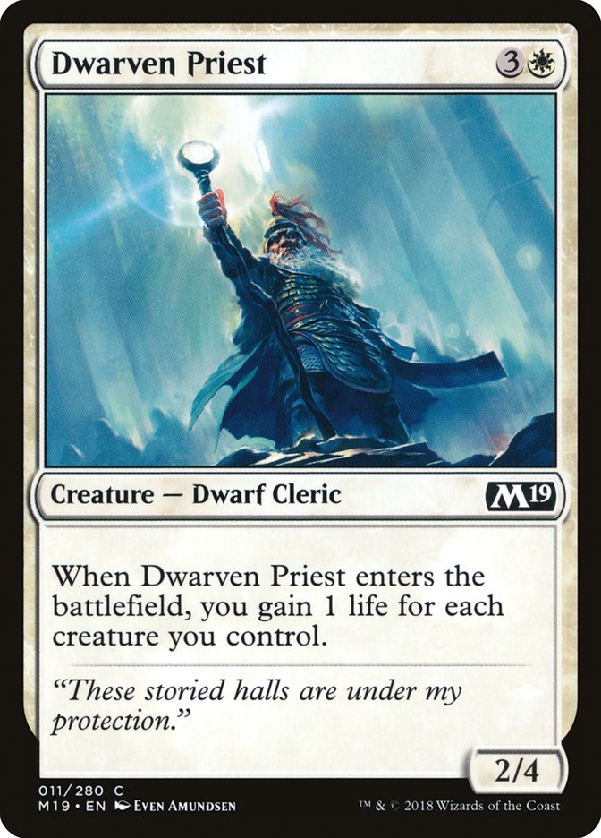 Dwarven Priest 11/280 (Core Set 2019)  | Chromatic Games