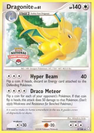 Dragonite (2/146) (National Championship) [Diamond & Pearl: Legends Awakened] | Chromatic Games