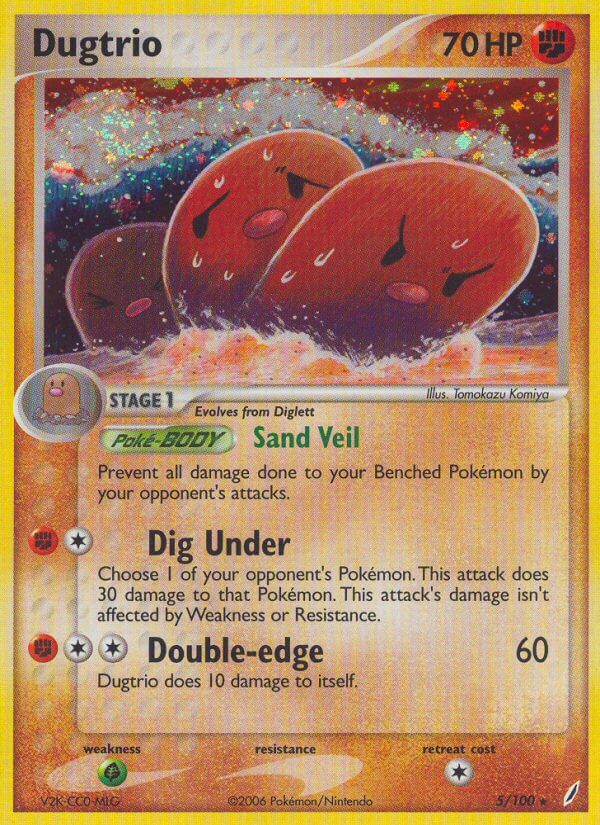 Dugtrio (5/100) (Theme Deck Exclusive) [EX: Crystal Guardians] | Chromatic Games