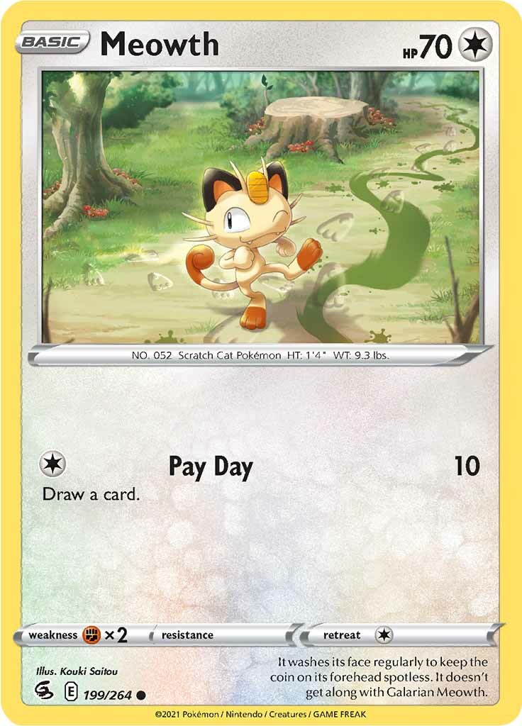 Meowth (199/264) [Sword & Shield: Fusion Strike] | Chromatic Games