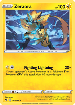Zeraora (061/185) [Sword & Shield: Vivid Voltage] | Chromatic Games