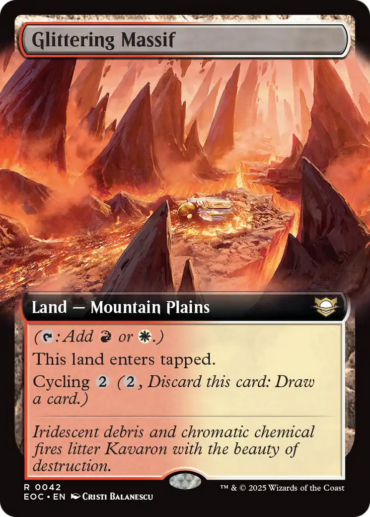 Glittering Massif (Extended Art) [Edge of Eternities Commander] | Chromatic Games