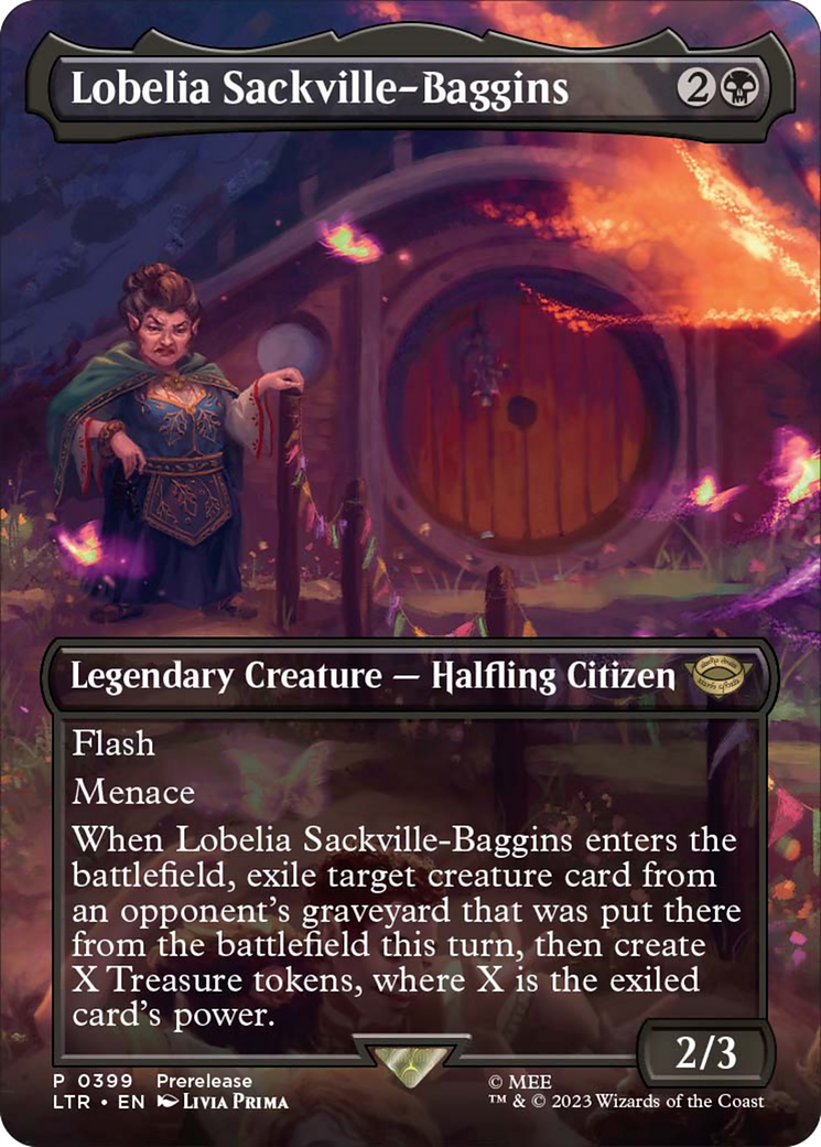 Lobelia Sackville-Baggins (Borderless Alternate Art) [The Lord of the Rings: Tales of Middle-Earth] | Chromatic Games