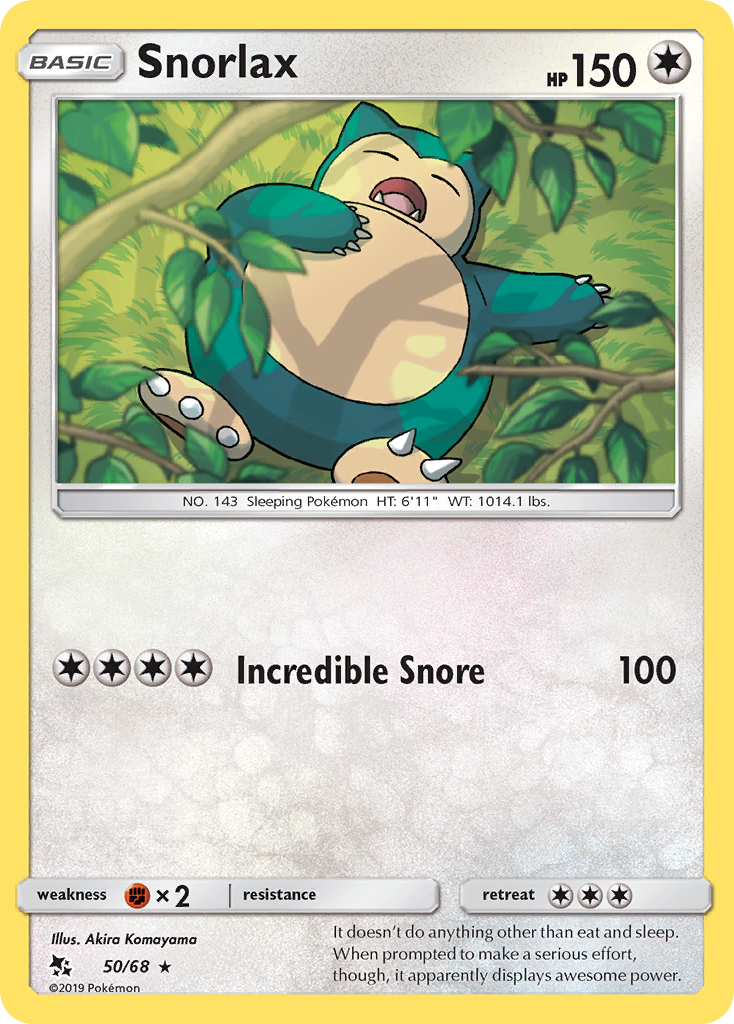 Snorlax (50/68) [Sun & Moon: Hidden Fates] | Chromatic Games