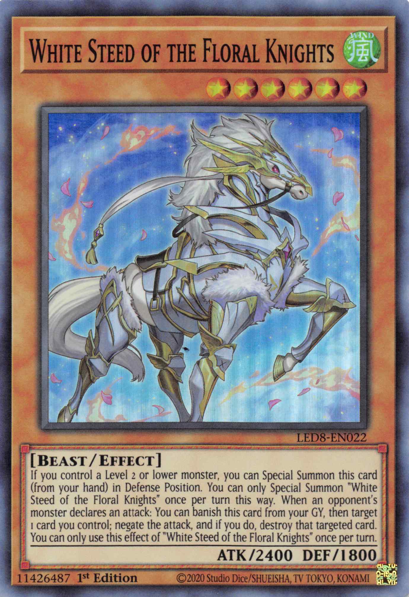 White Steed of the Floral Knights [LED8-EN022] Super Rare | Chromatic Games