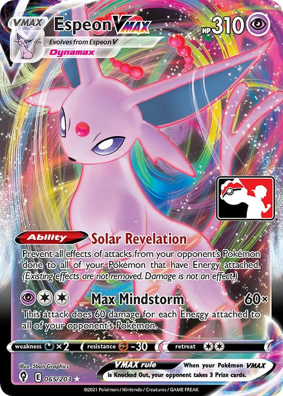 Espeon VMAX (065/203) [Prize Pack Series One] | Chromatic Games