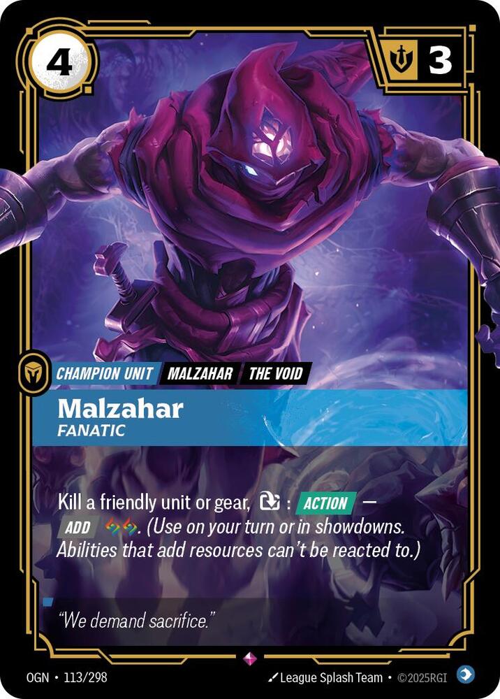 Malzahar - Fanatic 113/298 (Origins)  - Foil | Chromatic Games