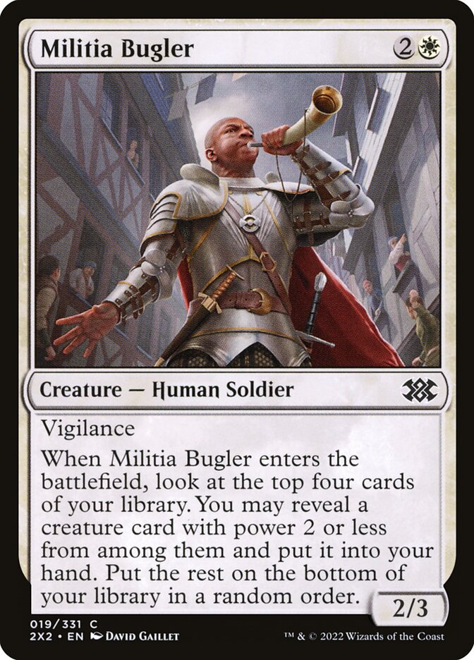 Militia Bugler 19/331 (Double Masters 2022)  - Foil | Chromatic Games
