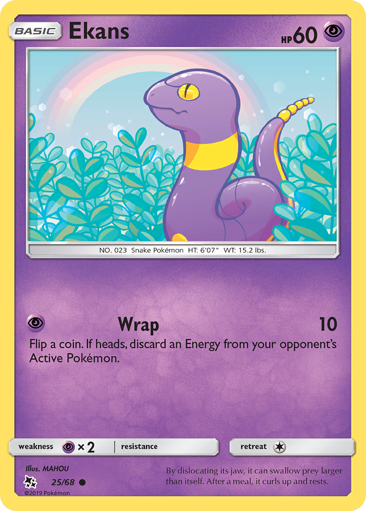 Ekans (25/68) [Sun & Moon: Hidden Fates] | Chromatic Games