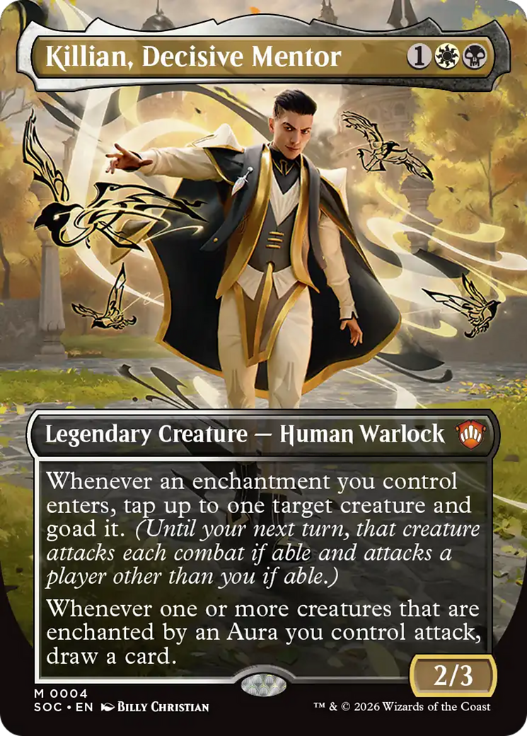 Killian, Decisive Mentor (Borderless) [Secrets of Strixhaven Commander] | Chromatic Games