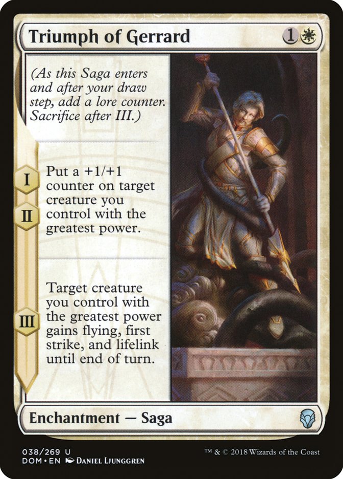 Triumph of Gerrard 38/269 (Dominaria)  | Chromatic Games