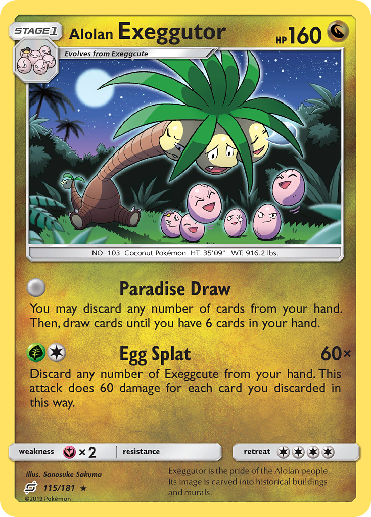 Alolan Exeggutor (115/181) [Sun & Moon: Team Up] | Chromatic Games