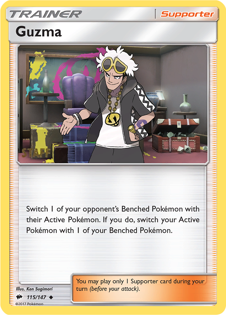 Guzma (115/147) (Regional Championships Staff) [Sun & Moon: Burning Shadows] | Chromatic Games