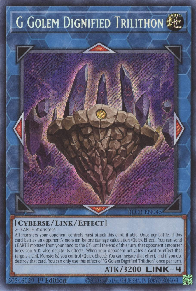 G Golem Dignified Trilithon [BLCR-EN045] Secret Rare | Chromatic Games