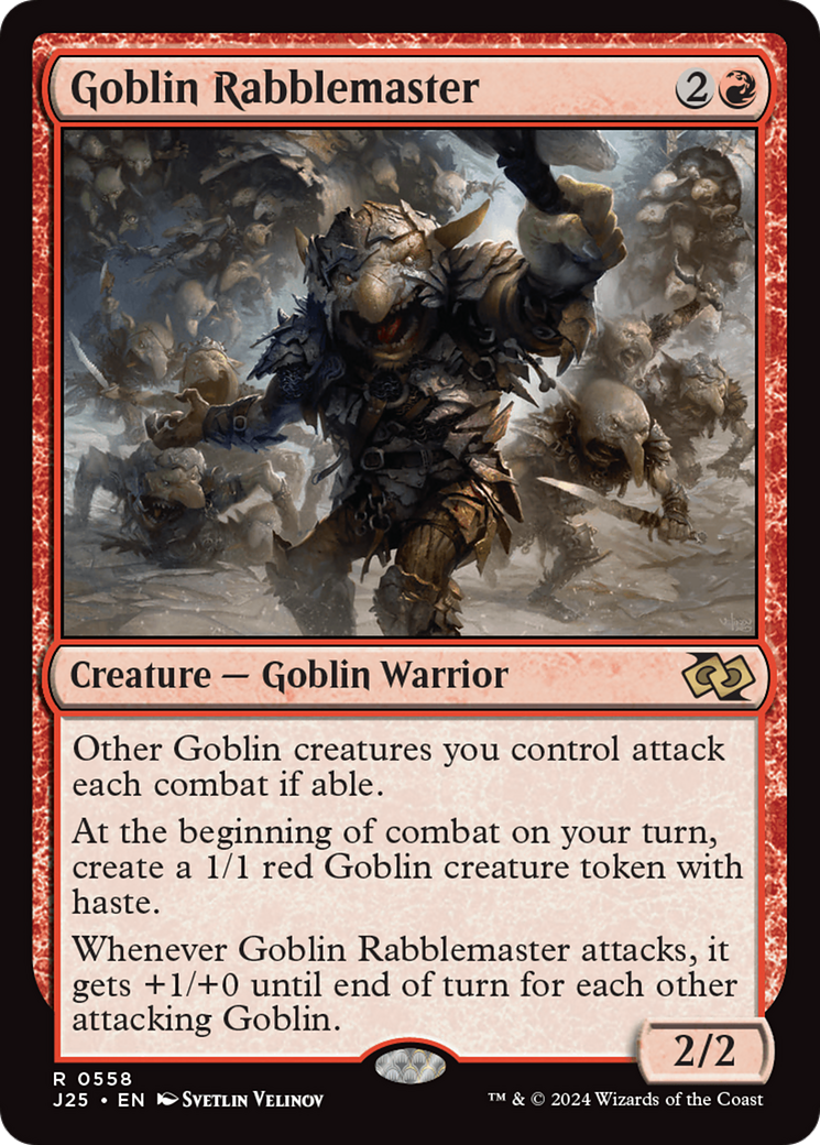 Goblin Rabblemaster [Foundations Jumpstart] | Chromatic Games