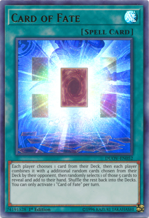 Card of Fate [DUOV-EN052] Ultra Rare | Chromatic Games