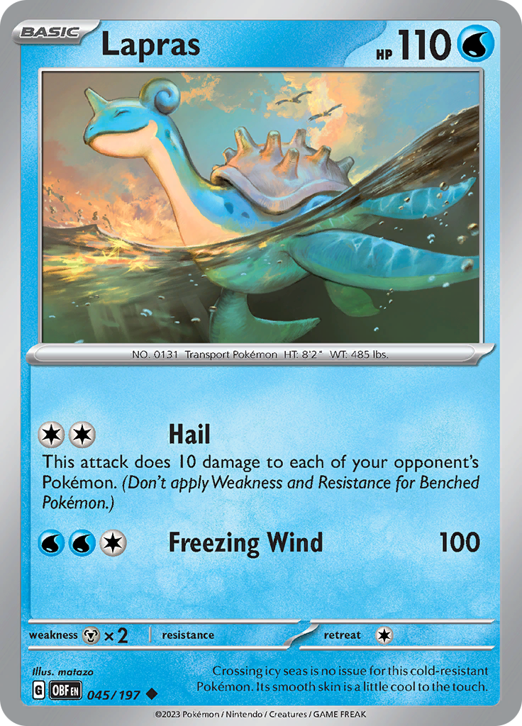 Lapras (045/197) [Scarlet & Violet: Obsidian Flames] | Chromatic Games