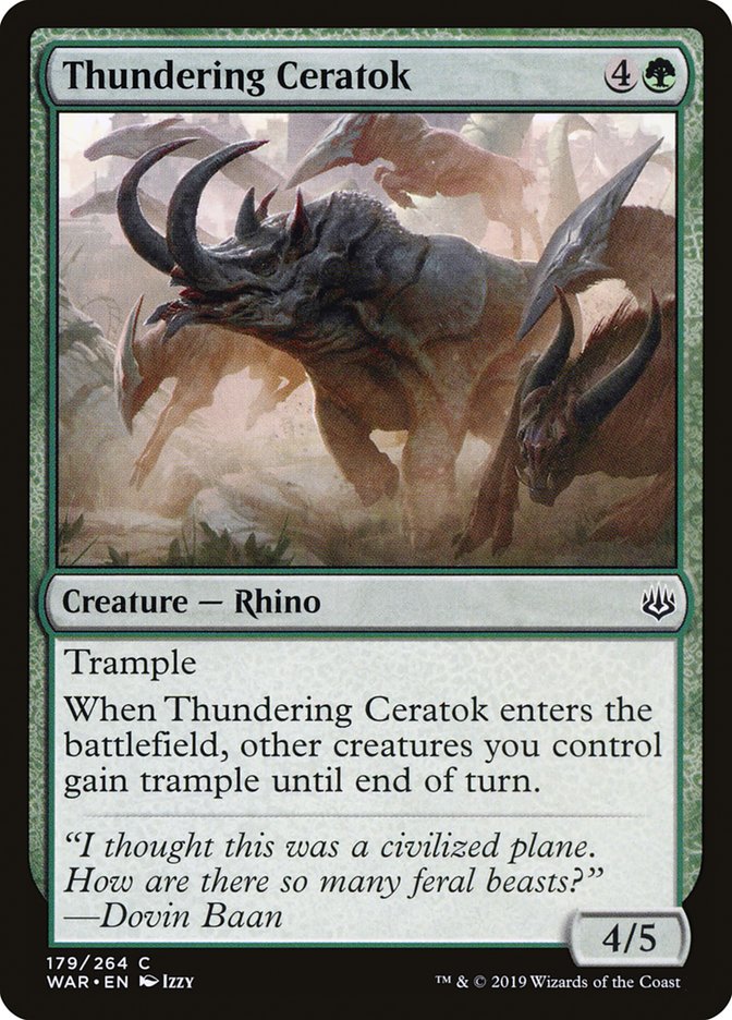 Thundering Ceratok 179/264 (War of the Spark)  | Chromatic Games
