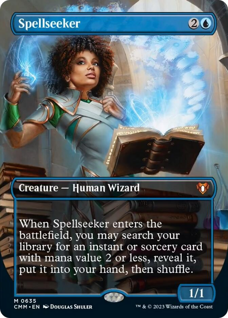 Spellseeker (Borderless Alternate Art) [Commander Masters] | Chromatic Games