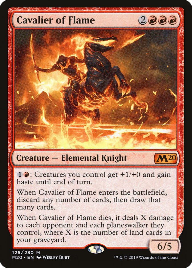 Cavalier of Flame 125/280 (Core Set 2020)  | Chromatic Games